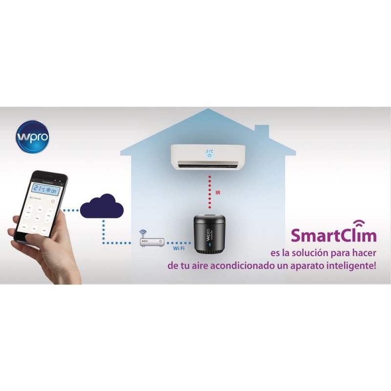 Whirlpool - ❄️Descubre SmartClim el Control Remoto Wi-Fi para aires  acondicionados que conecta tu aire acondicionado con el Wi-Fi de casa.  ☀️BENEFICIOS 1. te permite controlar la temperatura desde tu teléfono  inteligente